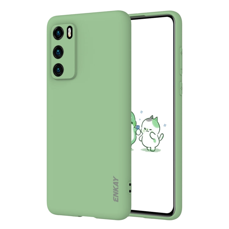 For Huawei P40 Hat-Prince ENKAY ENK-PC034 Ultra-thin Solid Color TPU Slim Case Soft Cover
