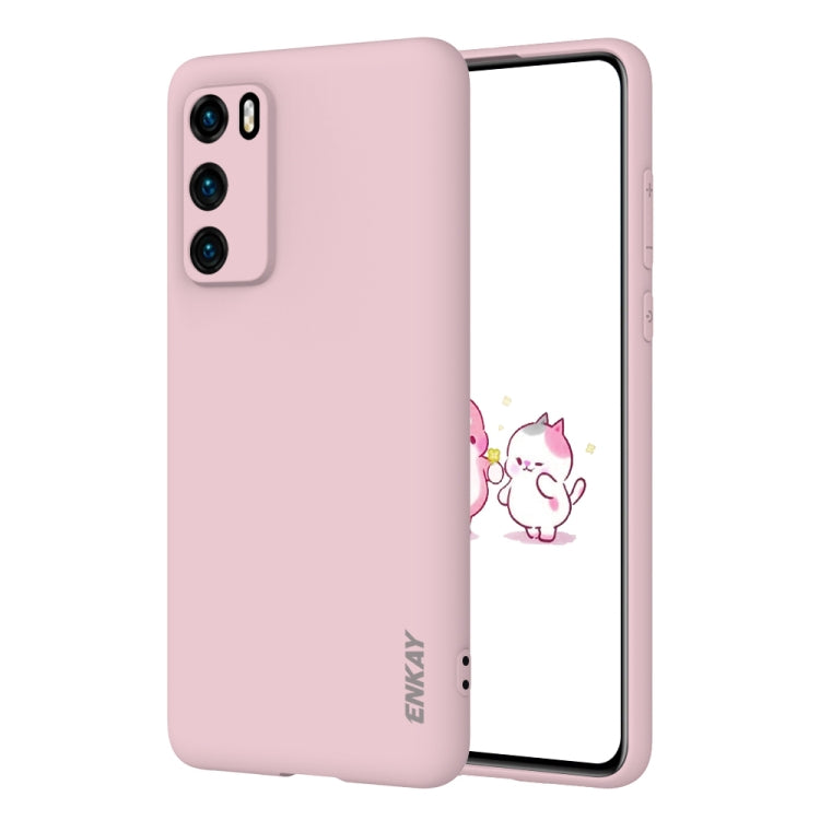 For Huawei P40 Hat-Prince ENKAY ENK-PC034 Ultra-thin Solid Color TPU Slim Case Soft Cover