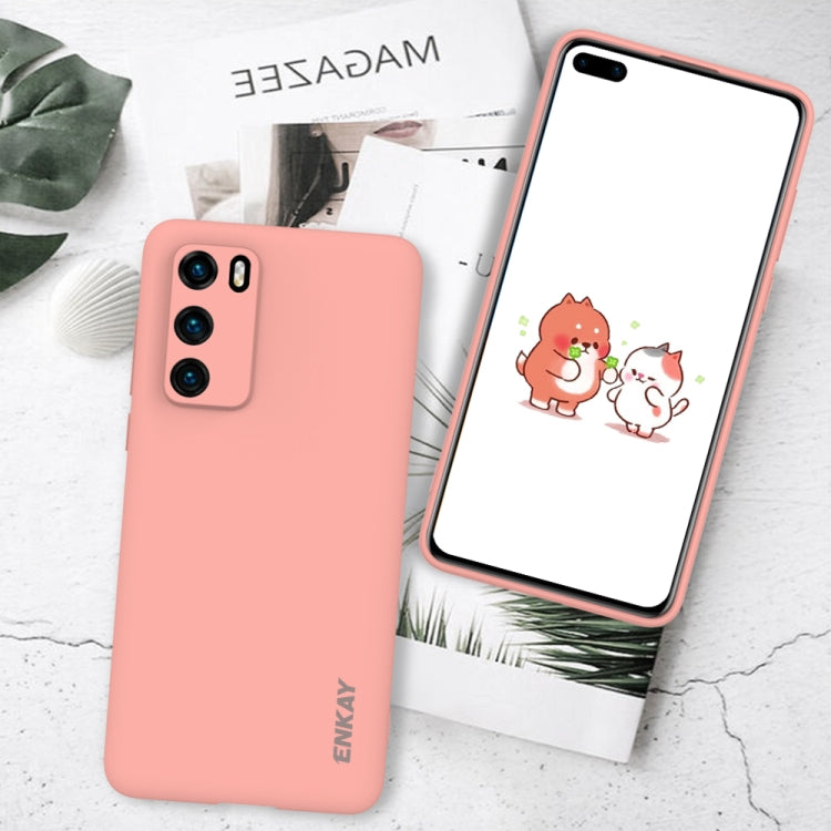 For Huawei P40 Hat-Prince ENKAY ENK-PC034 Ultra-thin Solid Color TPU Slim Case Soft Cover