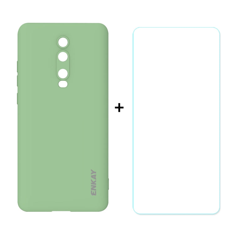 For Xiaomi Redmi K20 / K20 Pro / Xiaomi Mi 9T Hat-Prince ENKAY ENK-PC0352 2 in 1 Ultra-thin Solid Color TPU Slim Case Soft Cover + 0.26mm 9H 2.5D Tempered Glass Protector Film