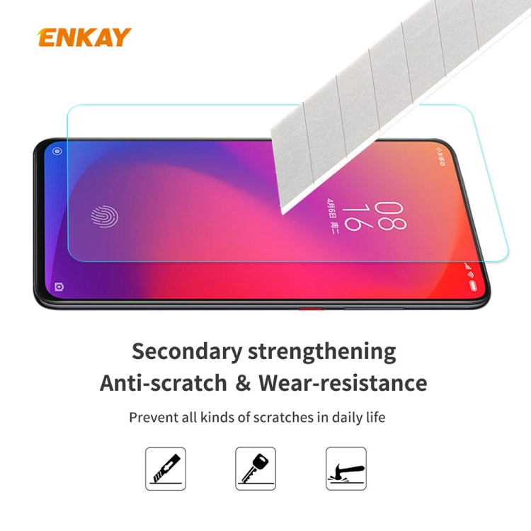 For Xiaomi Redmi K20 / K20 Pro / Xiaomi Mi 9T Hat-Prince ENKAY ENK-PC0352 2 in 1 Ultra-thin Solid Color TPU Slim Case Soft Cover + 0.26mm 9H 2.5D Tempered Glass Protector Film