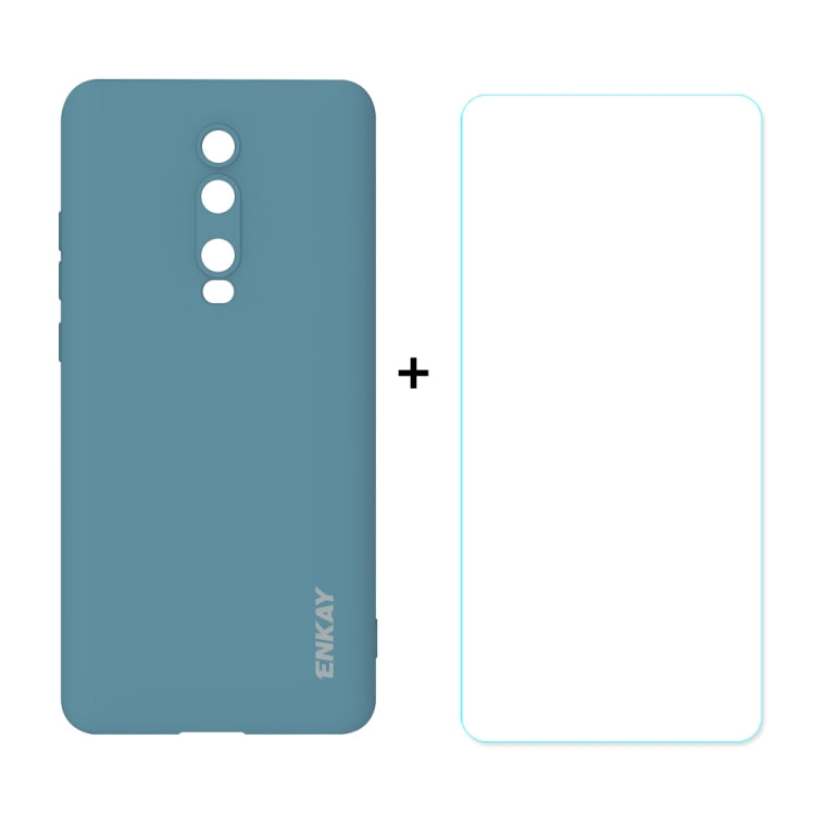 For Xiaomi Redmi K20 / K20 Pro / Xiaomi Mi 9T Hat-Prince ENKAY ENK-PC0352 2 in 1 Ultra-thin Solid Color TPU Slim Case Soft Cover + 0.26mm 9H 2.5D Tempered Glass Protector Film