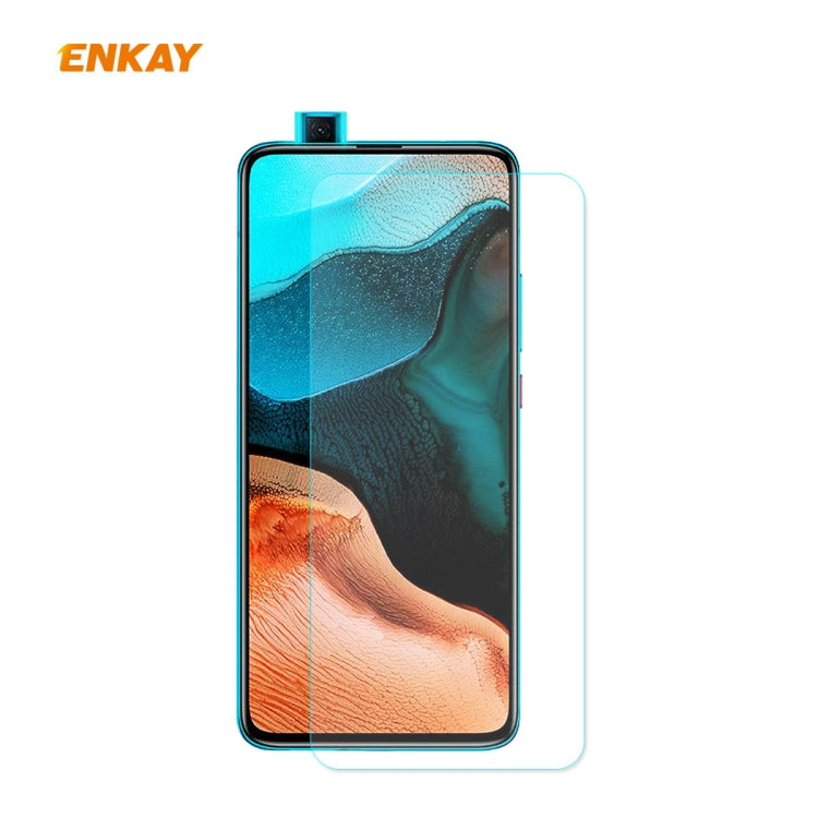 For Xiaomi Redmi K30 Hat-Prince ENKAY ENK-PC0362 2 in 1 Ultra-thin Solid Color TPU Slim Case Soft Cover + 0.26mm 9H 2.5D Tempered Glass Protector Film
