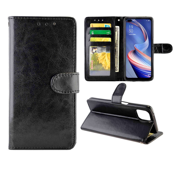 For OPPO A92s Crazy Horse Texture Leather Horizontal Flip Protective Case with Holder & Card Slots & Wallet & Photo Frame