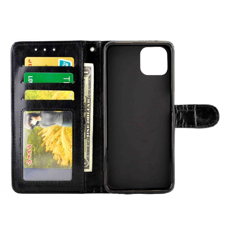 For OPPO A92s Crazy Horse Texture Leather Horizontal Flip Protective Case with Holder & Card Slots & Wallet & Photo Frame