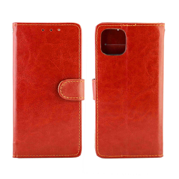 For OPPO A92s Crazy Horse Texture Leather Horizontal Flip Protective Case with Holder & Card Slots & Wallet & Photo Frame