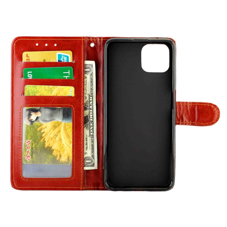For OPPO A92s Crazy Horse Texture Leather Horizontal Flip Protective Case with Holder & Card Slots & Wallet & Photo Frame