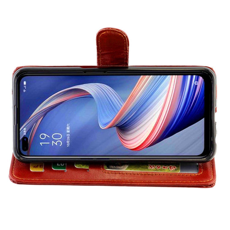 For OPPO A92s Crazy Horse Texture Leather Horizontal Flip Protective Case with Holder & Card Slots & Wallet & Photo Frame