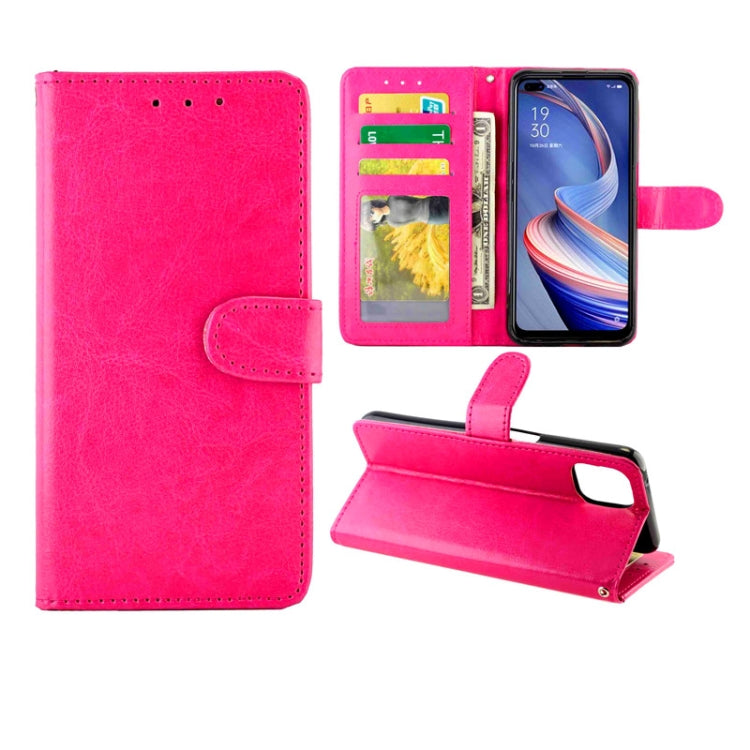For OPPO A92s Crazy Horse Texture Leather Horizontal Flip Protective Case with Holder & Card Slots & Wallet & Photo Frame
