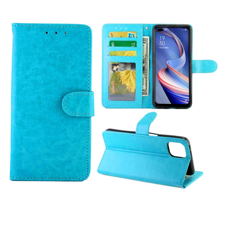 For OPPO A92s Crazy Horse Texture Leather Horizontal Flip Protective Case with Holder & Card Slots & Wallet & Photo Frame