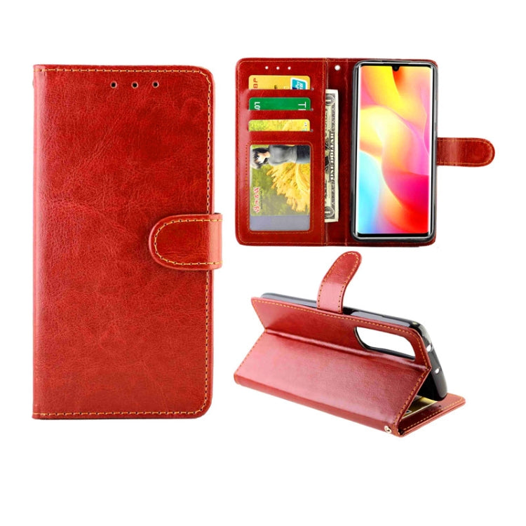 For Xiaomi Mi Note 10 Lite Crazy Horse Texture Leather Horizontal Flip Protective Case with Holder & Card Slots & Wallet & Photo Frame