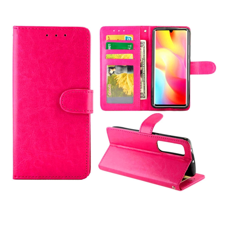 For Xiaomi Mi Note 10 Lite Crazy Horse Texture Leather Horizontal Flip Protective Case with Holder & Card Slots & Wallet & Photo Frame