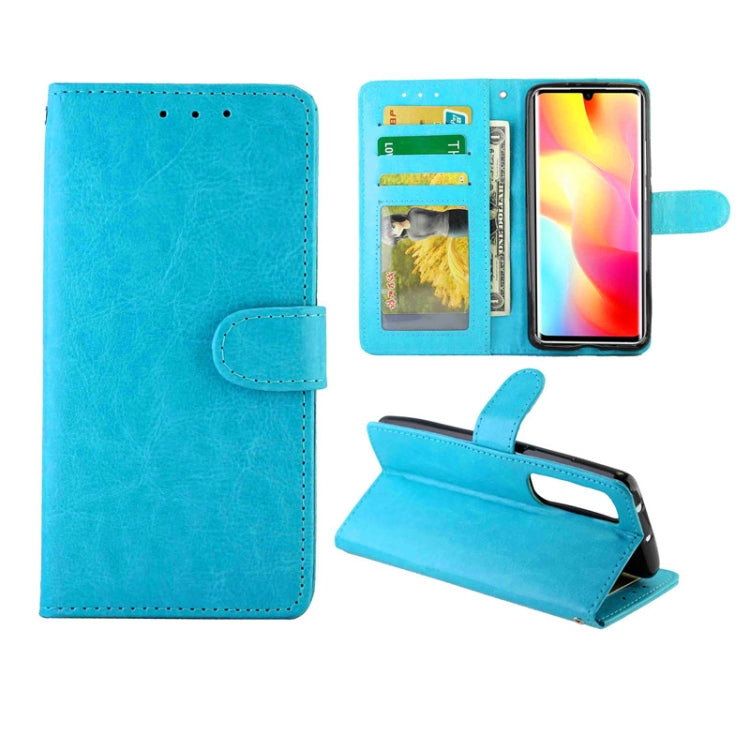 For Xiaomi Mi Note 10 Lite Crazy Horse Texture Leather Horizontal Flip Protective Case with Holder & Card Slots & Wallet & Photo Frame