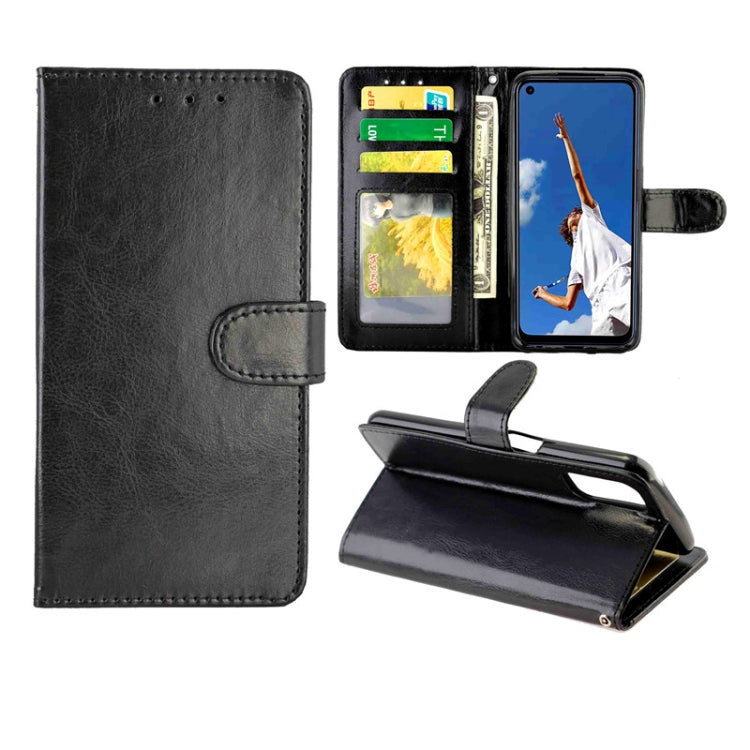 For OPPO A52 Crazy Horse Texture Leather Horizontal Flip Protective Case with Holder & Card Slots & Wallet & Photo Frame