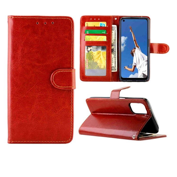 For OPPO A52 Crazy Horse Texture Leather Horizontal Flip Protective Case with Holder & Card Slots & Wallet & Photo Frame