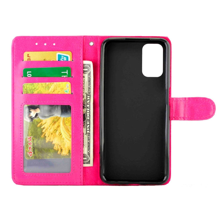 For OPPO A52 Crazy Horse Texture Leather Horizontal Flip Protective Case with Holder & Card Slots & Wallet & Photo Frame