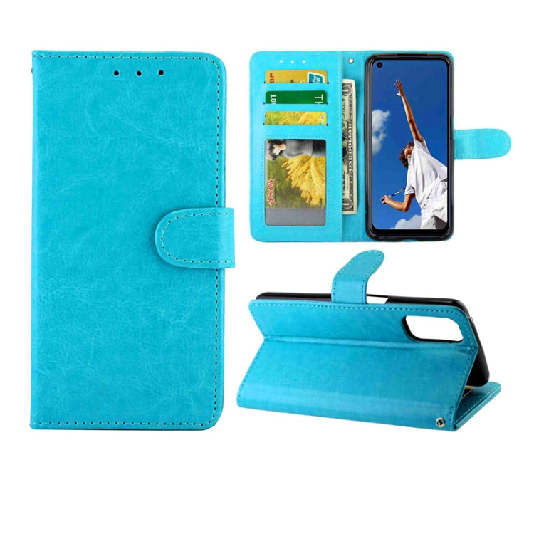 For OPPO A52 Crazy Horse Texture Leather Horizontal Flip Protective Case with Holder & Card Slots & Wallet & Photo Frame