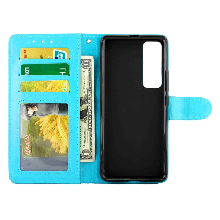 For Huawei Nova 7 Pro Crazy Horse Texture Leather Horizontal Flip Protective Case with Holder & Card Slots & Wallet & Photo Frame