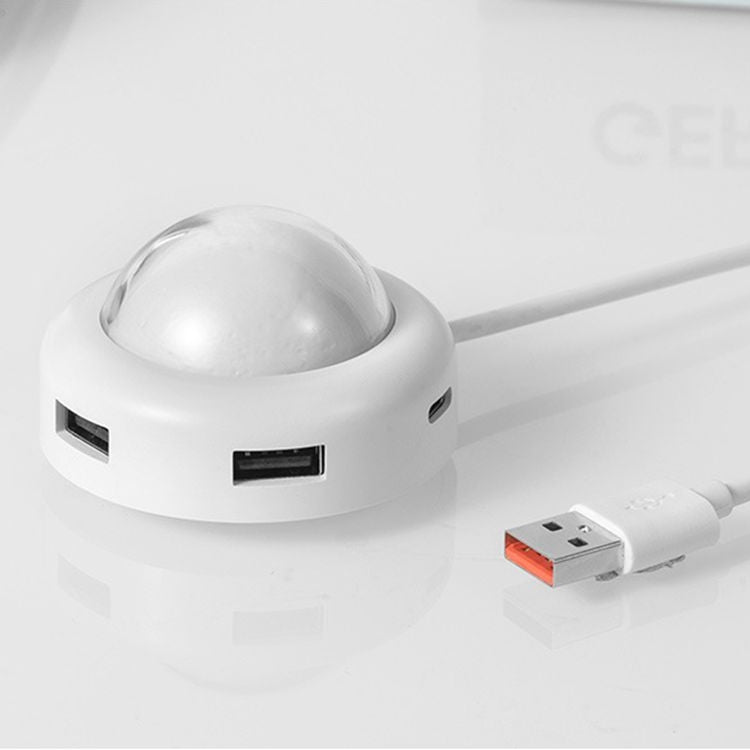 ZS-71702 4 in 1 3 x USB A + 1 x USB-C / Type-C to USB Port Expander Laptop USB HUB(White)