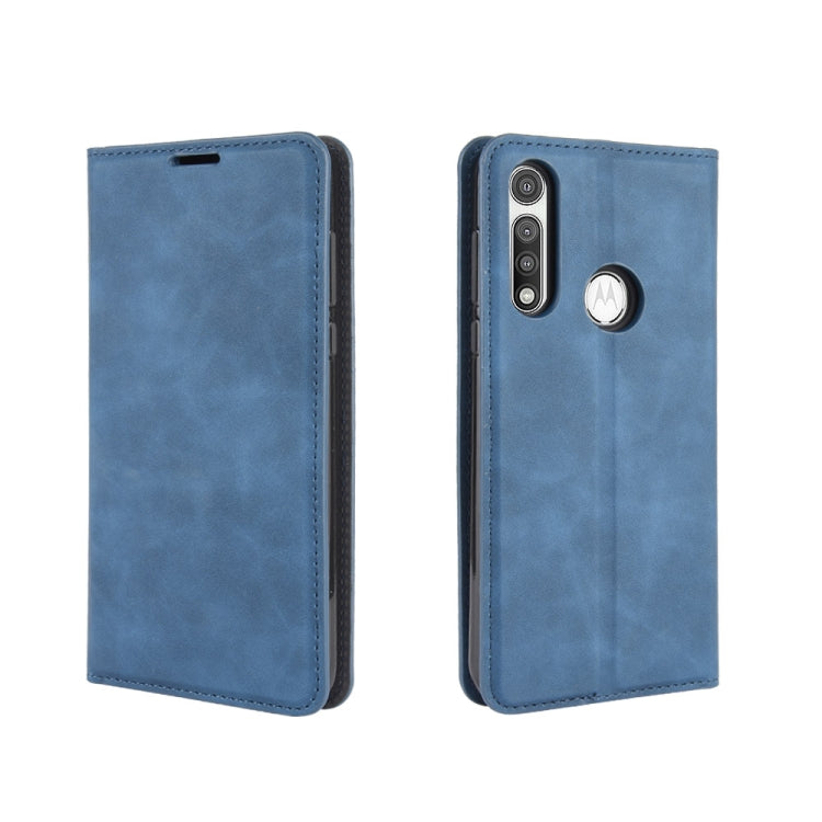 For Motorola Moto G Fast Retro-skin Business Magnetic Suction Leather Case with Holder & Card Slots & Wallet