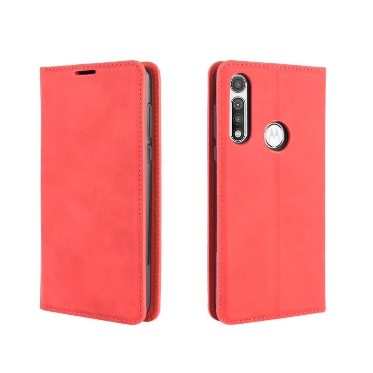 For Motorola Moto G Fast Retro-skin Business Magnetic Suction Leather Case with Holder & Card Slots & Wallet