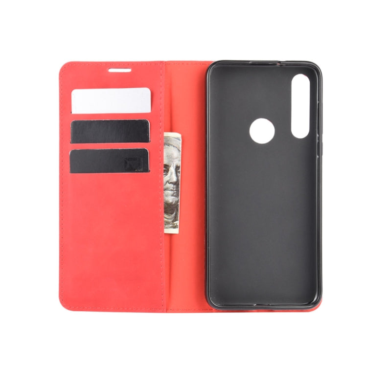 For Motorola Moto G Fast Retro-skin Business Magnetic Suction Leather Case with Holder & Card Slots & Wallet