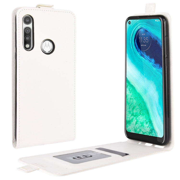 For Motorola Moto G Fast R64 Texture Single Vertical Flip Leather Protective Case with Card Slots & Photo Frame