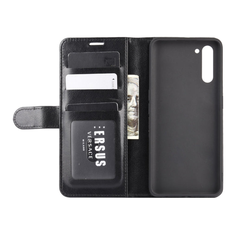 For OPPO Reno 3A (Japanese Version) R64 Texture Single Horizontal Flip Protective Case with Holder & Card Slots & Wallet & Photo Frame