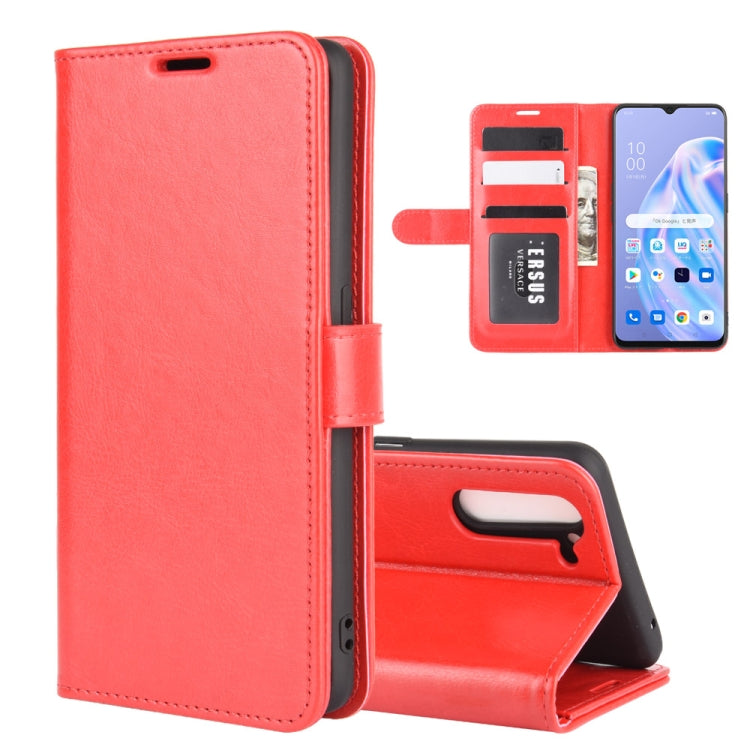 For OPPO Reno 3A (Japanese Version) R64 Texture Single Horizontal Flip Protective Case with Holder & Card Slots & Wallet & Photo Frame
