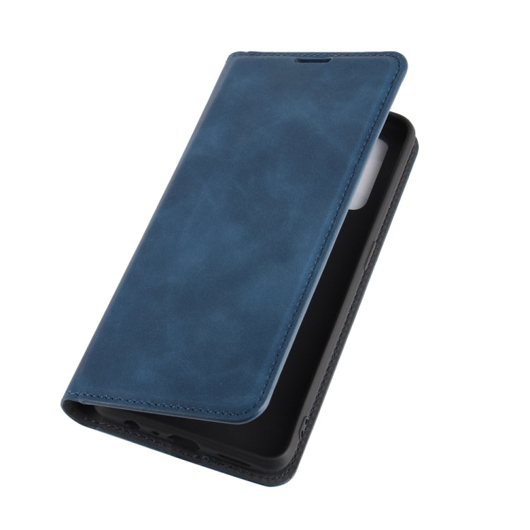 For OPPO Reno 3A (Japanese Version) Retro-skin Business Magnetic Suction Leather Case with Holder & Card Slots & Wallet