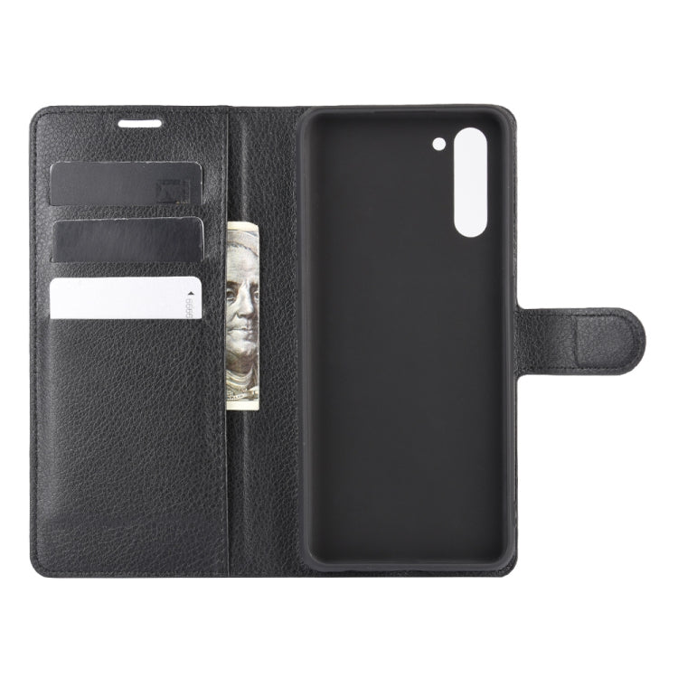 For OPPO Reno 3A (Japanese Version) Litchi Texture Horizontal Flip Protective Case with Holder & Card Slots & Wallet