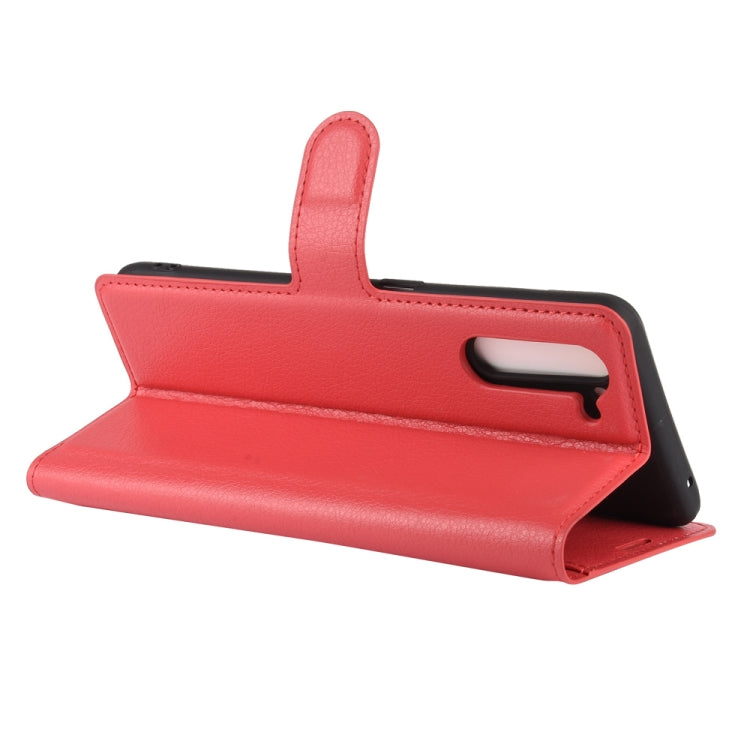 For OPPO Reno 3A (Japanese Version) Litchi Texture Horizontal Flip Protective Case with Holder & Card Slots & Wallet