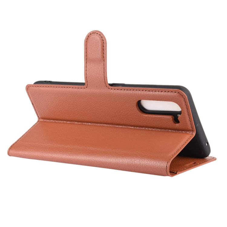 For OPPO Reno 3A (Japanese Version) Litchi Texture Horizontal Flip Protective Case with Holder & Card Slots & Wallet