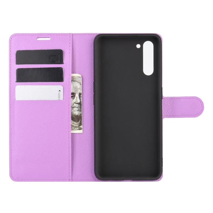 For OPPO Reno 3A (Japanese Version) Litchi Texture Horizontal Flip Protective Case with Holder & Card Slots & Wallet