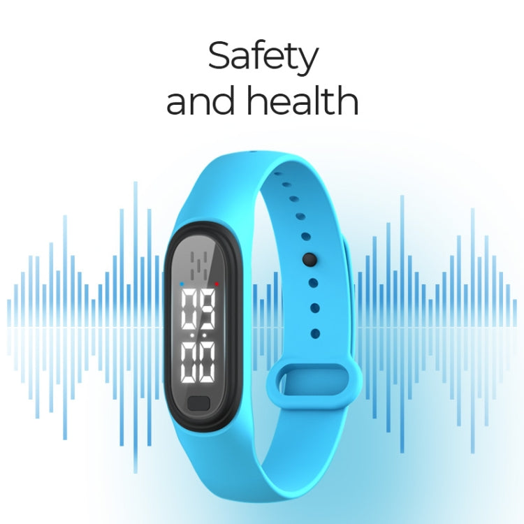 Q2 Outdoor Ultrasonic Electronic Mosquito Repellent Bracelet, Support Three-gear Mode & Time Display