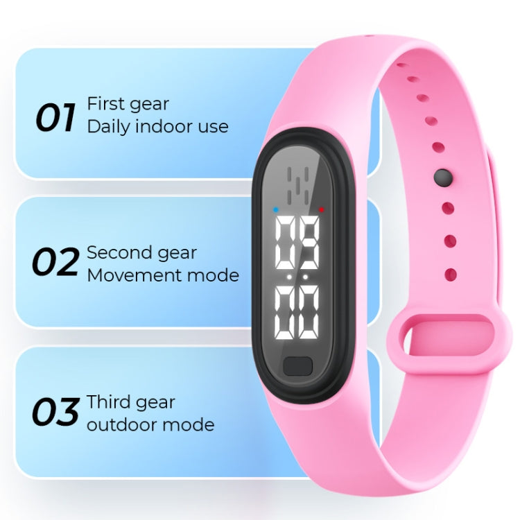 Q2 Outdoor Ultrasonic Electronic Mosquito Repellent Bracelet, Support Three-gear Mode & Time Display