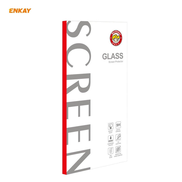 For Huawei Y5p 2 PCS ENKAY Hat-Prince 0.26mm 9H 2.5D Curved Edge Tempered Glass Film