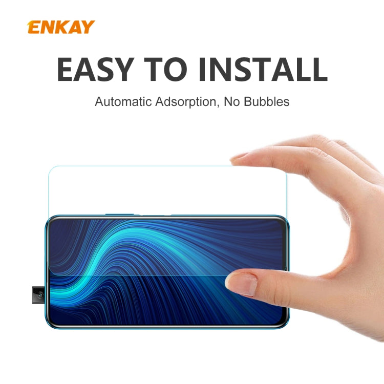 For Huawei Honor X10 5G 2 PCS ENKAY Hat-Prince 0.26mm 9H 2.5D Curved Edge Tempered Glass Film