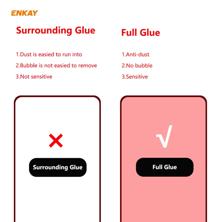 For Huawei P40 ENKAY Hat-Prince Full Glue 0.26mm 9H 2.5D Tempered Glass Full Coverage Film