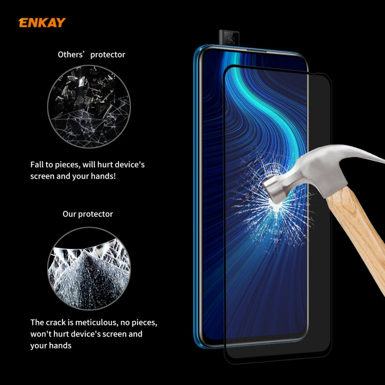 For Huawei Honor X10 5G ENKAY Hat-Prince Full Glue 0.26mm 9H 2.5D Tempered Glass Full Coverage Film