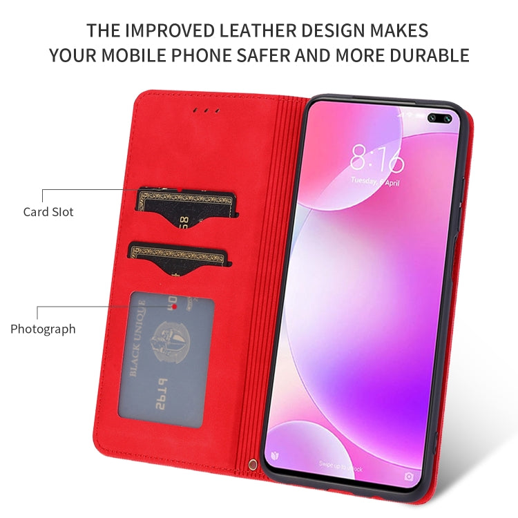 For Redmi K30 & Poco X2 Retro Skin Feel Business Magnetic Horizontal Flip Leather Case