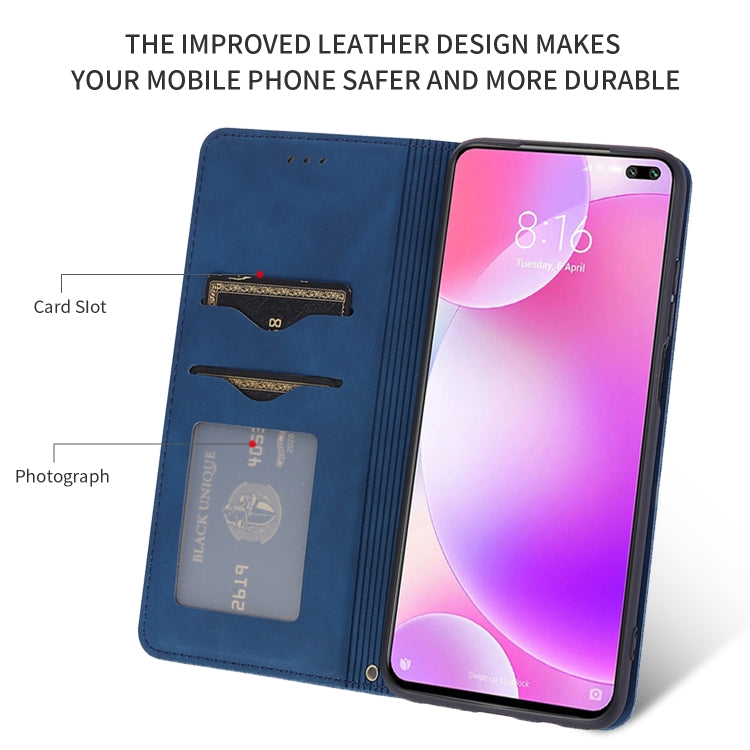 For Redmi K30 & Poco X2 Retro Skin Feel Business Magnetic Horizontal Flip Leather Case