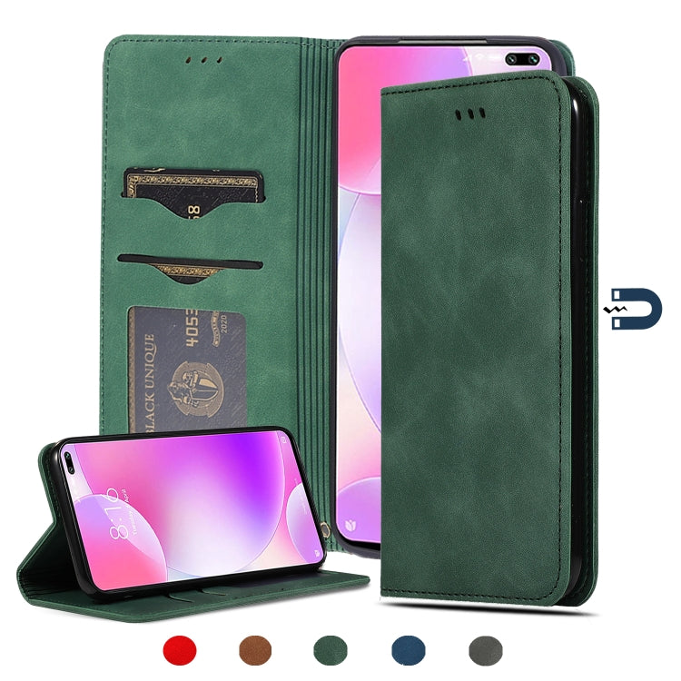 For Redmi K30 & Poco X2 Retro Skin Feel Business Magnetic Horizontal Flip Leather Case