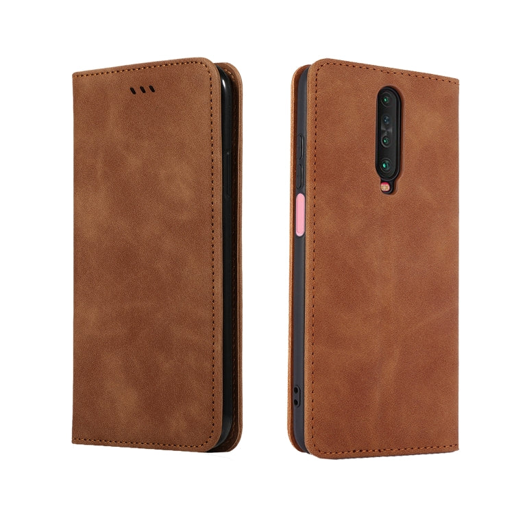 For Redmi K30 & Poco X2 Retro Skin Feel Business Magnetic Horizontal Flip Leather Case