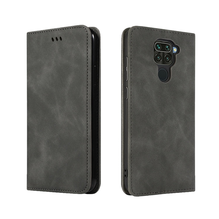 For Redmi Note 9 / Redmi 10X 4G Retro Skin Feel Business Magnetic Horizontal Flip Leather Case