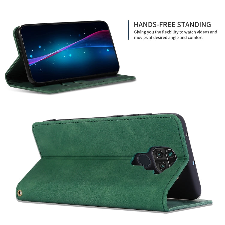 For Redmi Note 9 / Redmi 10X 4G Retro Skin Feel Business Magnetic Horizontal Flip Leather Case