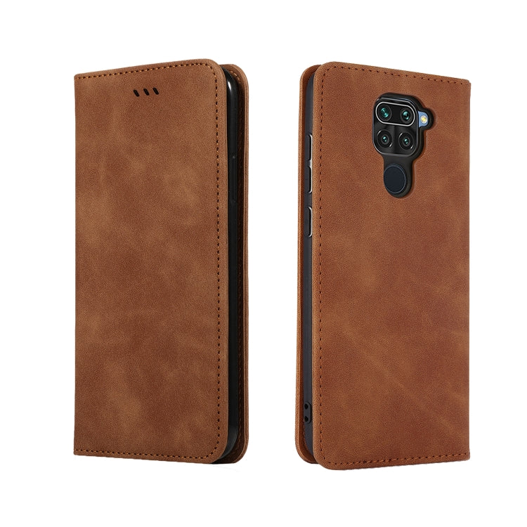 For Redmi Note 9 / Redmi 10X 4G Retro Skin Feel Business Magnetic Horizontal Flip Leather Case