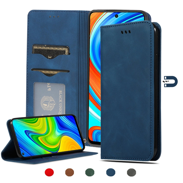 For Redmi Note 9 Pro / Note 9S / Note 9 Pro Max Retro Skin Feel Business Magnetic Horizontal Flip Leather Case