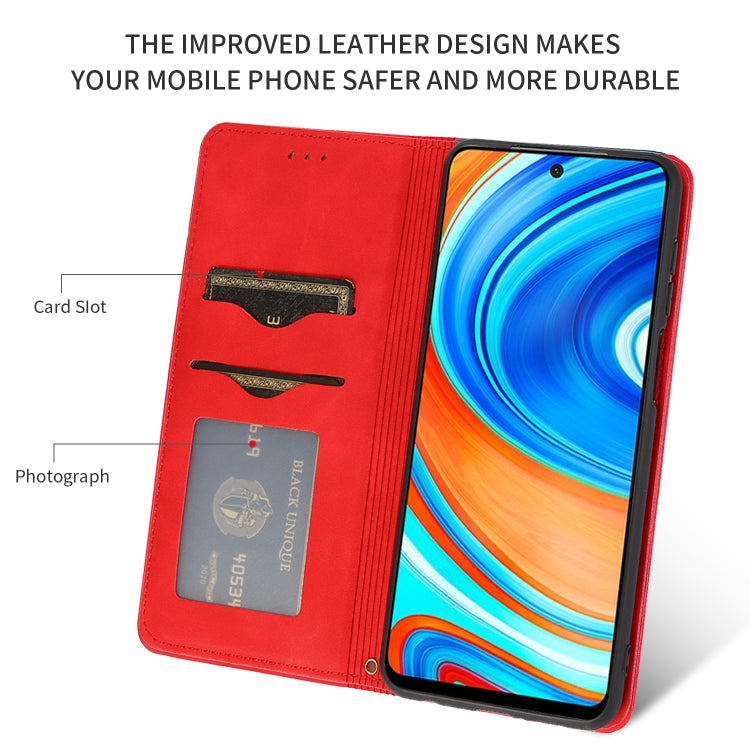 For Xiaomi Poco M2 Pro Retro Skin Feel Business Magnetic Horizontal Flip Leather Case