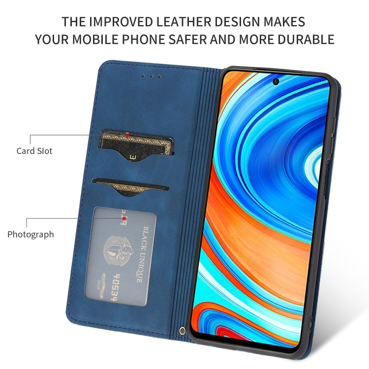 For Xiaomi Poco M2 Pro Retro Skin Feel Business Magnetic Horizontal Flip Leather Case